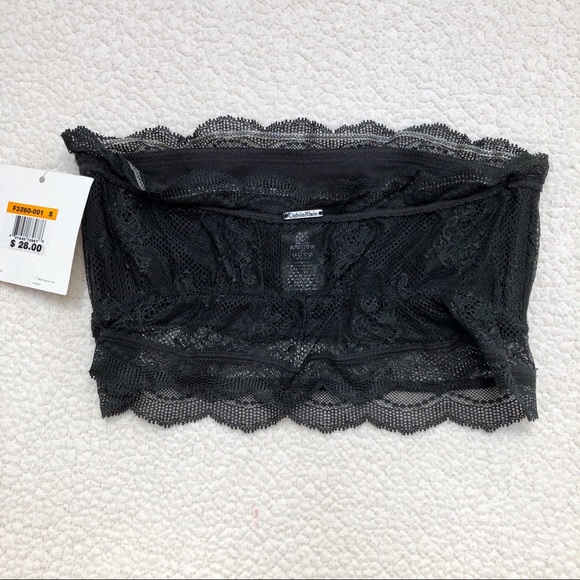 Calvin Klein Lace Black Bandeau Bra Size S - Picture 3 of 7